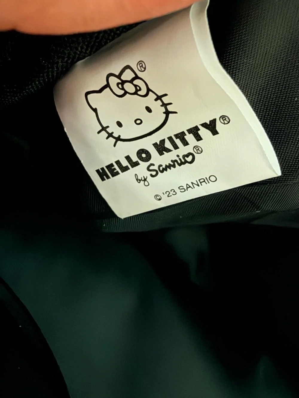 Hello Kitty White Cosmetic Pouch with Pink Bow Accent